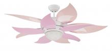 Craftmade BL52W10-PNK - 52" Bloom in White w/ Pink/White Blades