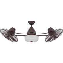 Craftmade BW248AG6 - 48&#34; Dual Head Ceiling Fan w/Blades & Light Kit, Damp Rated