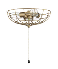 Craftmade LK2801-SB-LED - 3 Light Cage Bowl LED Light Kit in Satin Brass