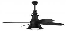 Craftmade UN52FB4-LED - 52" Union in Flat Black w/ Flat Black Blades