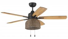 Craftmade WVN52FB5 - 52&#34; Ceiling Fan w/Blades & LED Light Kit, Damp Rated