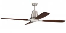 Craftmade RIC60BNK4 - 60&#34; Ricasso in Brushed Polished Nickel w/ Walnut Blades