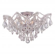 Crystorama 4437-CH-CL-SAQ - Maria Theresa 5 Light Spectra Crystal Polished Chrome Semi Flush Mount