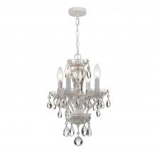 Crystorama 5534-WW-CL-SAQ - Traditional Crystal 4 Light Spectra Crystal Wet White Mini Chandelier