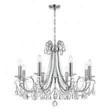 Crystorama 6828-CH-CL-SAQ - Othello 8 Light Spectra Crystal Polished Chrome Chandelier