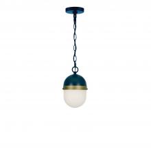 Crystorama CAP-8506-MK-TG - Brian Patrick Flynn for Crystorama Capsule 3 Light Matte Black + Textured Gold Outdoor Pendant