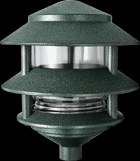 RAB Lighting LL322VG - Landscape, 1220 lumens, Lawn Light 3 Tier incandescent,dscent 75W, Max Verde Green