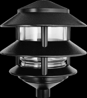 RAB Lighting LL322B - Landscape, 1220 lumens, Lawn Light 3 Tier incandescent,descent 75W, Max, black