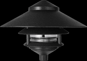 RAB Lighting LL323B - Landscape, 1220 lumens, Lawn Light 3 Tier 10 Inches Top 75W, Max, black