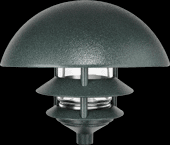 RAB Lighting LLD3VG - Landscape, 1220 lumens, Lawn Light Dome 3 Tier incandescent,descent Verde Green