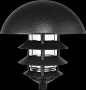 RAB Lighting LLD4B - Landscape, 1650 lumens, Lawn Light Dome 4 Tier incandescent,descent, black