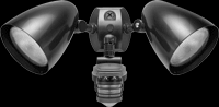 RAB Lighting STL360HB - Outdoor sensors, STEALTH 360, sensor, 1000W with HBA flood, CU4 cover, 120V, bronze