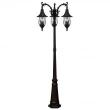 Acclaim Lighting 3409ABZ - Del Rio Collection 3-Head Surface-Mount Architectural Bronze Post Combination