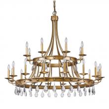 Acclaim Lighting IN11028AG - Krista Indoor 24-Light Chandelier W/Crystal Pendants In Antique Gold