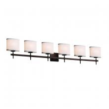 Justice Design Group FAB-8416-30-WHTE-DBRZ - Union 6-Light Bath Bar