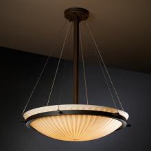 Justice Design Group PNA-9692-35-BANL-DBRZ - 24&#34; Round Pendant Bowl w/ Ring