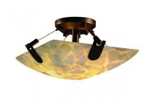 Justice Design Group ALR-9610-35-DBRZ - 14&#34; Semi-Flush Bowl w/ U-Clips