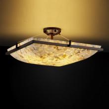 Justice Design Group ALR-9781-25-DBRZ - 18&#34; Square Semi-Flush Bowl w/ Ring