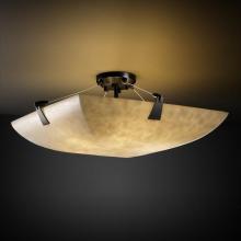 Justice Design Group CLD-9632-25-MBLK-LED5-5000 - 24&#34; LED Semi-Flush Bowl w/ Tapered Clips