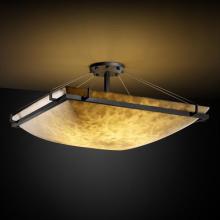 Justice Design Group CLD-9787-25-MBLK - 48&#34; Square Semi-Flush Bowl w/ Ring