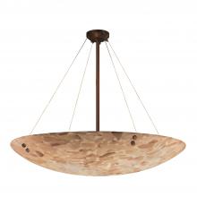 Justice Design Group ALR-9669-35-DBRZ-F1 - 60&#34; Pendant Bowl w/ Pair Cylindrical Finials