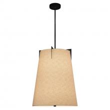 Justice Design Group FAB-9600-CREM-MBLK - Midtown 18" Tapered Drum Pendant