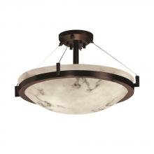 Justice Design Group FAL-9684-35-DBRZ - 36&#34; Round Semi-Flush Bowl w/ Ring