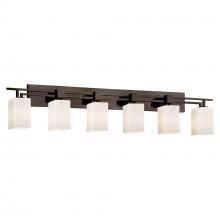 Justice Design Group FSN-8706-15-RBON-DBRZ - Aero 6-Light Bath Bar