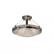 Justice Design Group GLA-9681-35-LACE-NCKL-LED3-3000 - 18&#34; LED Semi-Flush Bowl w/ Ring