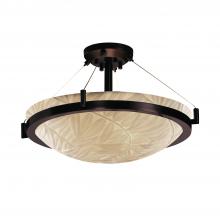 Justice Design Group PNA-9684-35-BMBO-DBRZ - 36&#34; Round Semi-Flush Bowl w/ Ring