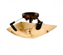 Justice Design Group FAL-9610-35-DBRZ - 14&#34; Semi-Flush Bowl w/ U-Clips