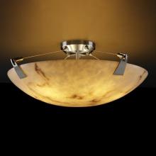 Justice Design Group FAL-9632-35-NCKL-LED5-5000 - 24&#34; LED Semi-Flush Bowl w/ Tapered Clips