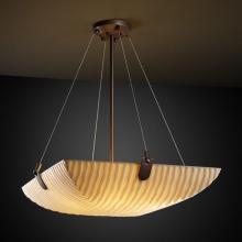 Justice Design Group PNA-9622-25-WAVE-DBRZ - 24&#34; Pendant Bowl w/ U-Clips