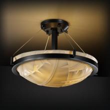 Justice Design Group PNA-9681-35-BANL-MBLK-LED3-3000 - 18&#34; LED Semi-Flush Bowl w/ Ring