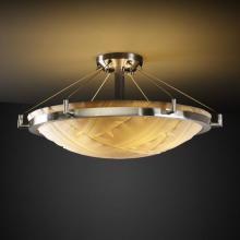 Justice Design Group PNA-9682-35-BANL-NCKL-LED5-5000 - 24&#34; LED Semi-Flush Bowl w/ Ring