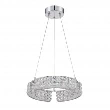 Kendal PF64-6L16-CH - CARINA series 6 Light 16 in. Optic Crystal Pendant in a Chrome finish