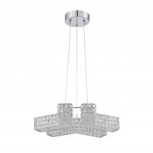 Kendal PF64-6L20-CH - CARINA series 6 Light 20 in. Optic Crystal Pendant in a Chrome finish