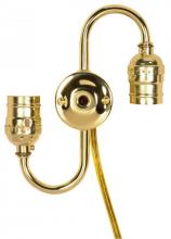 Satco Products Inc. 80/1189 - Twin Keyless with 14&#34; 18/2 SPT-2 105C Clear Gold Wire Wire-18 AWM 105C 7&#34; Centers; 1/8 IP