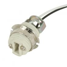 Satco Products Inc. 80/1590 - Threaded G-9 Porcelain Socket; 72&#34; Leads; With Ring; UL 10362 Leads; 1/8 IP Hickey Inside