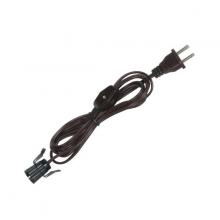 Satco Products Inc. 80/1651 - 6 Foot #18 SPT-1 Brown Cord, Switch, And Plug (Switch 17&#34; From Socket)