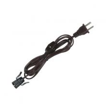 Satco Products Inc. 80/1652 - 6 Foot #18 SPT-2 Brown Cord, Switch, And Plug (Switch 17&#34; From Socket)