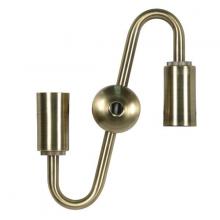 Satco Products Inc. 80/1709 - Steel &#34;S&#34; Cluster; For Medium or Candelabra; Antique Brass Finish; Inside Wiring Only;