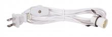 Satco Products Inc. 80/1785 - 8 Foot #18 SPT-1 White Cord, Switch, And Plug (Switch 17&#34; From Socket)