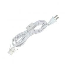 Satco Products Inc. 80/1786 - 6 Foot #18 SPT-2 White Cord, Switch, And Plug (Switch 17&#34; From Socket)
