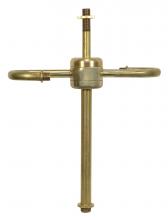 Satco Products Inc. 80/2507 - Medium Base Twin Keyless Solid Brass Cluster; Unfinished; 9-1/4&#34; Overall Height; 7-1/2&#34;