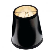 Satco Products Inc. 90/1274 - Clip On Shade; Black Round With Gold Interior; 3&#34; Top; 4&#34; Bottom; 4&#34; Side