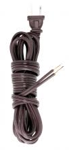 Satco Products Inc. 90/1414 - 12 Foot 18/2 SPT-2 105C Cord Set; Brown Finish; 72&#34; Hank; 150 Carton; Molded Polarized Plug;