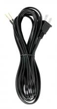 Satco Products Inc. 90/1415 - 12 Foot 18/2 SPT-2 105C Cord Set; Black Finish; 72&#34; Hank; 150 Carton; Molded Polarized Plug;