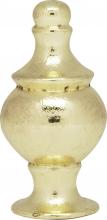 Satco Products Inc. 90/1714 - Modern Finial; 1-1/2&#34; Height; 1/4-27; Polished Brass Finish