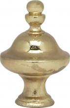 Satco Products Inc. 90/1720 - Pyramid Finial; 1-1/2&#34; Height; 1/4-27; Polished Brass Finish